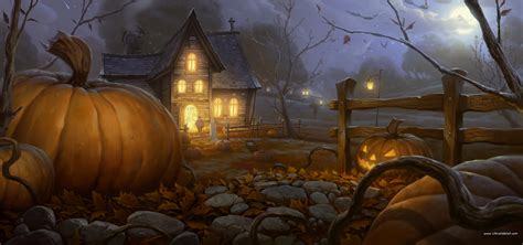 halloween 4k wallpapers|mysterious town halloween wallpaper 4k.